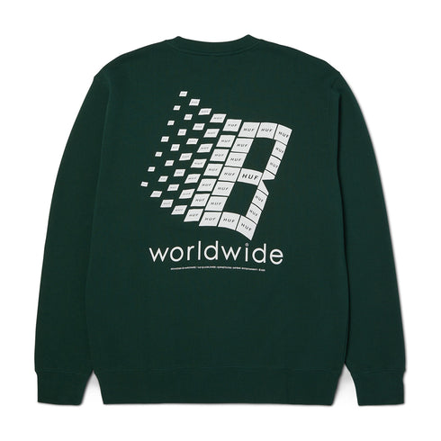 Huf X Bronze Sweat Huf X Bronze Sweat Crew - Forest Green