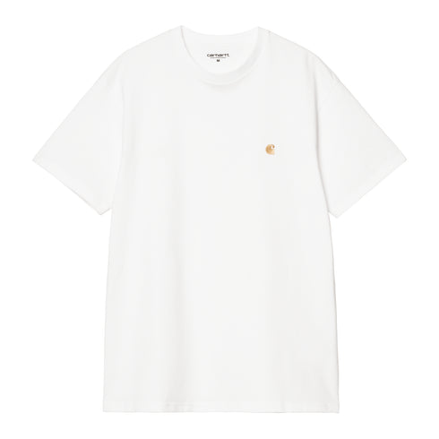 Carhartt WIP S/S Chase - White / Gold