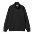 Carhartt WIP Chase Neck Zip Sweat Shirt - Black / Gold