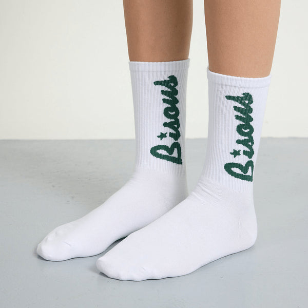 Bisous Lounge Socks - White — chaussettes
