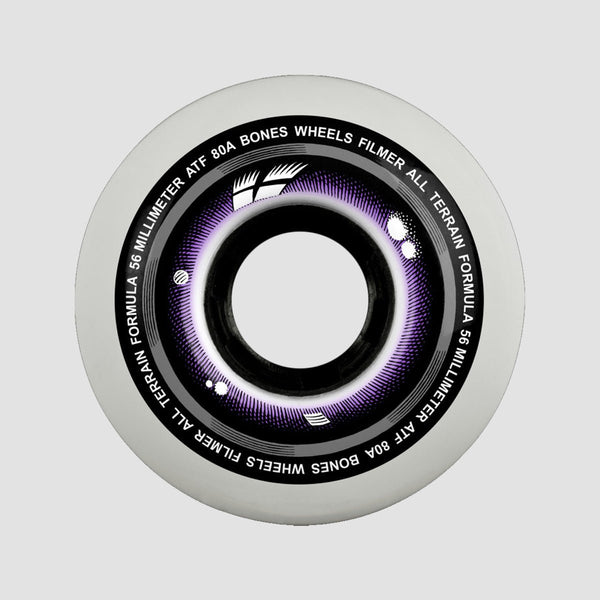 Bones Wheels (Jeu De 4) Atf 56Mm Filmers 80A - Streetart.fr