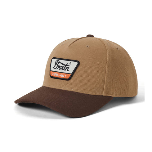 Brixton Linwood C Netplus Mp Snapback Cap - Sand Pinecone / Brown — casquette