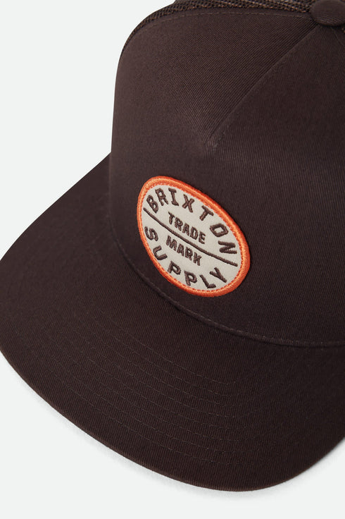 Brixton Oath Mp Trucker Hat - Chocolate / Chocolate - Streetart.fr