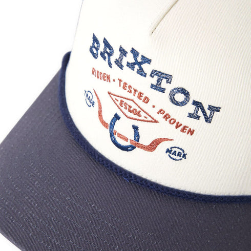 Brixton Pegasus C Np Mp Trucker Hat - White Cap / Navy - Streetart.fr