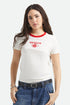 Brixton Pegasus Slim Crew - Vintage White - Streetart.fr