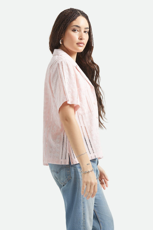 Brixton Womens Paradise Lounge S/S - Chalk Pink - Streetart.fr