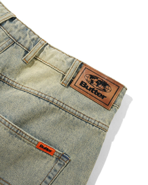 Butter Baggy Denim Jeans - Distressed Light Blue - Streetart.fr