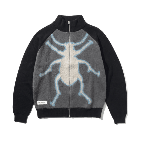 Butter Beetle Zip-Thru Sweater - Black - Streetart.fr