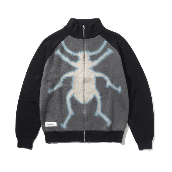 Butter Beetle Zip-Thru Sweater - Black - Streetart.fr