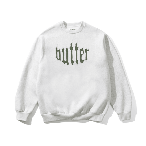 Butter Cut Out Applique Crewneck - Ash - Streetart.fr