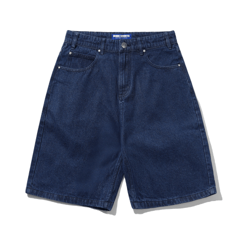 Butter Drummer Baggy Denim Shorts - Raw Dark Indigo - Streetart.fr