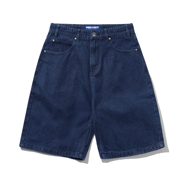 Butter Drummer Baggy Denim Shorts - Raw Dark Indigo - Streetart.fr