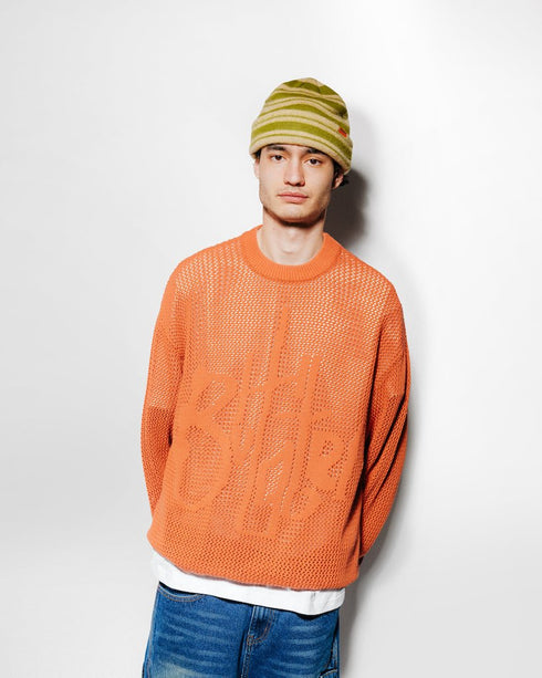 Butter Scribble Knit Sweater - Burnt Orange - Streetart.fr