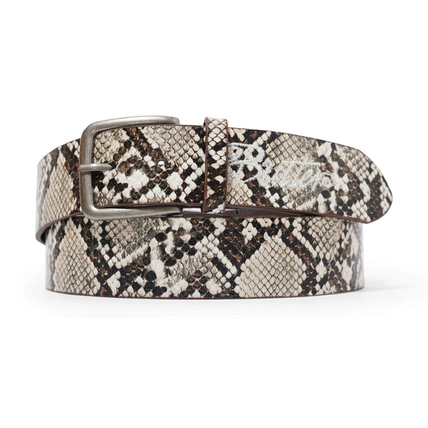 Butter Snake Skin Belt - Brown - Streetart.fr