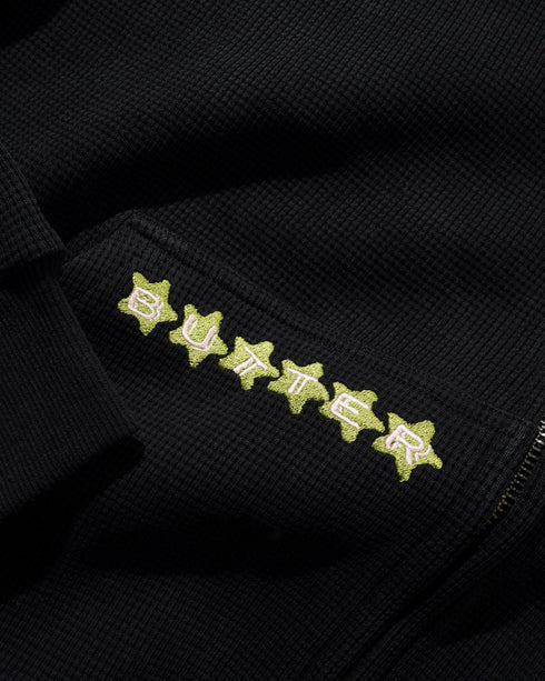 Butter Terrain Zip-Thru Hood Sweat Hood Zip - Black - Streetart.fr