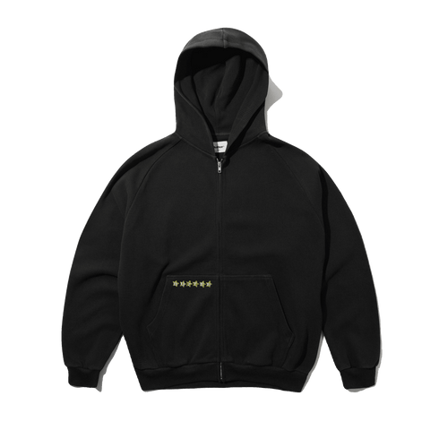 Butter Terrain Zip-Thru Hood Sweat Hood Zip - Black - Streetart.fr