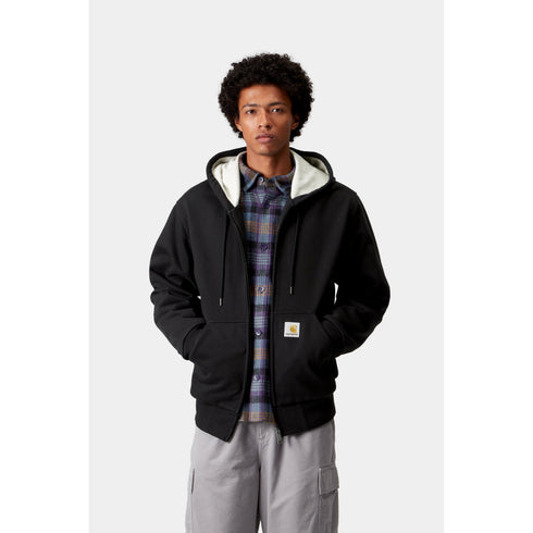 Carhartt WIP Active Sweat Jacket - Black Stone Wash - I035602_89_06