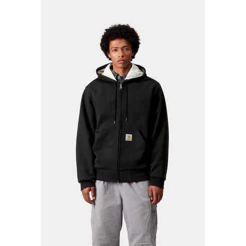 Carhartt WIP Active Sweat Jacket - Black Stone Wash - I035602_89_06