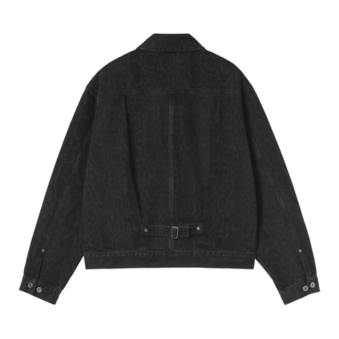 Carhartt WIP Belmar Jacket - Snake Camo / Black Heavy Stone Wash - Streetart.fr