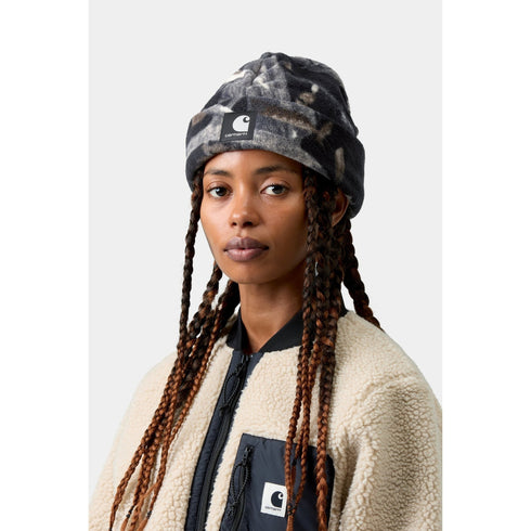 Carhartt WIP Blevin Beanie - Camo Feather Tree / Black - Streetart.fr