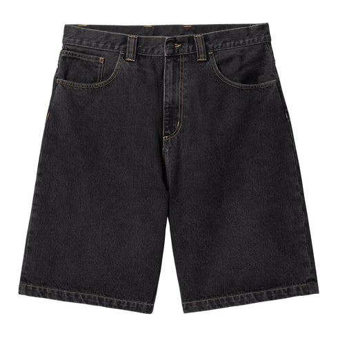 Carhartt WIP Brandon Short - Black Stone Washed - Streetart.fr