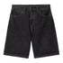 Carhartt WIP Brandon Short - Black Stone Washed - Streetart.fr