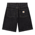 Carhartt WIP Brandon Short - Black Stone Washed - Streetart.fr
