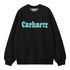 Carhartt WIP Bubbles Sweat - Crew Black / Turquoise - Streetart.fr