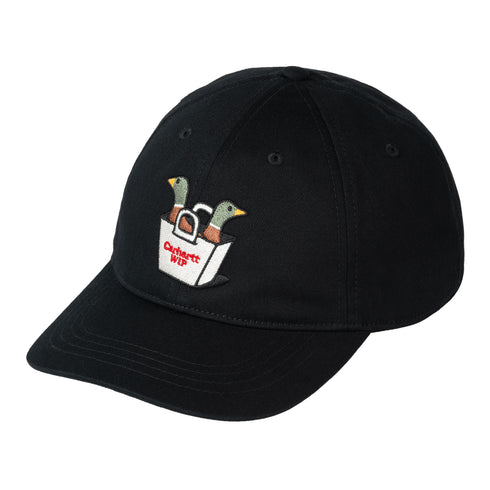 Carhartt WIP Bumper Sticker Cap - Black - Streetart.fr