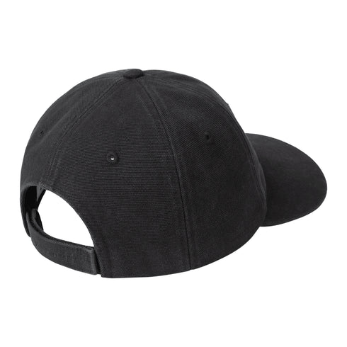 Carhartt WIP Canvas Cap - Black Stone Washed - Streetart.fr