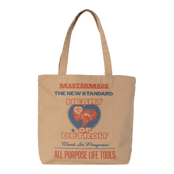 Carhartt WIP Canvas Graphic Tote Bag - Arcan Print Dusty H Brown - Streetart.fr