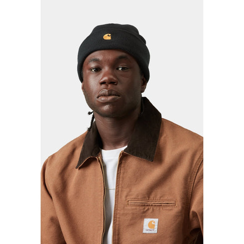 Carhartt WIP Chase Beanie - Black / Gold - Streetart.fr