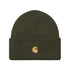 Carhartt WIP Chase Beanie - Olive / Gold - Streetart.fr