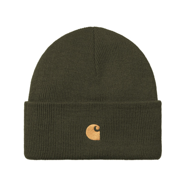 Carhartt WIP Chase Beanie - Olive / Gold — bonnet