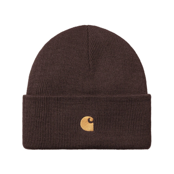 Carhartt WIP Chase Beanie - Palisander / Gold - Streetart.fr