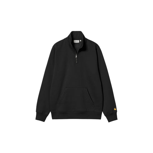 Carhartt WIP Chase Neck Zip Sweat Shirt - Black / Gold - Streetart.fr