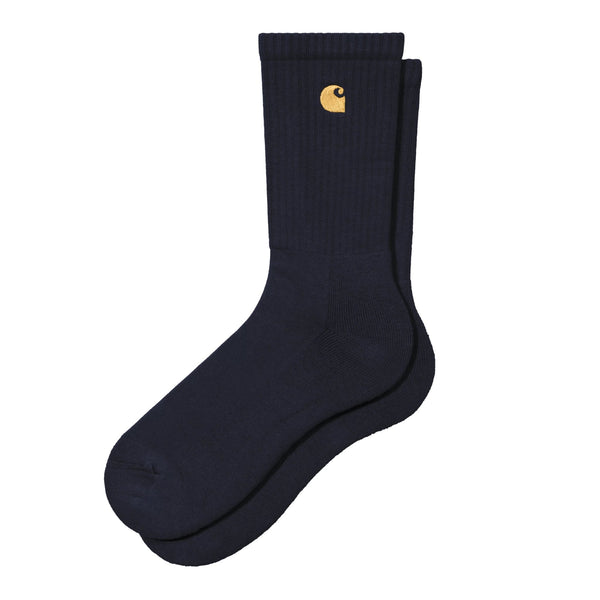 Carhartt WIP Chase Socks - Dark Navy / Gold - Streetart.fr