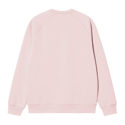 Carhartt WIP Chase Sweat Crew - Air Pink / Gold - Streetart.fr