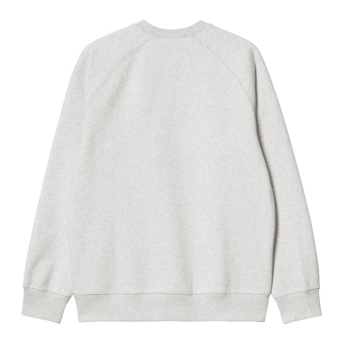 Carhartt WIP Chase Sweat Crew - Ash Heather / Gold - Streetart.fr