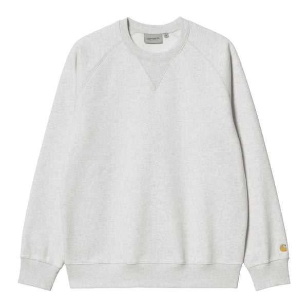 Carhartt WIP Chase Sweat Crew - Ash Heather / Gold - Streetart.fr