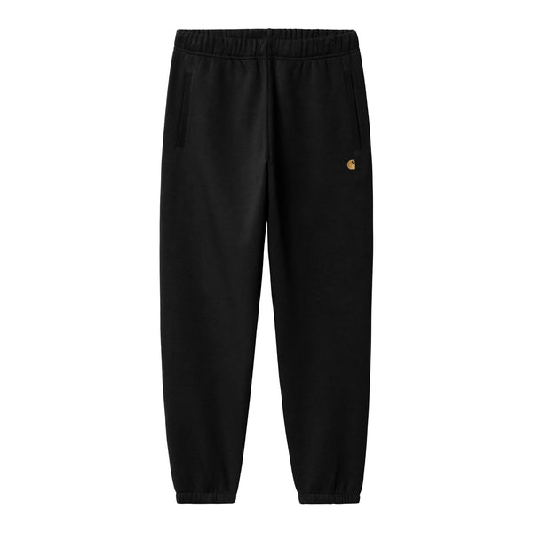 Carhartt WIP Chase Sweat Pant - Black / Gold - Streetart.fr