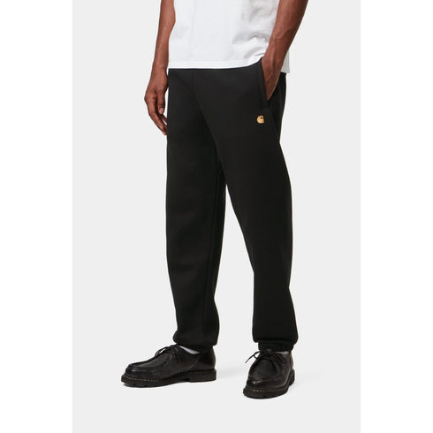 Carhartt WIP Chase Sweat Pant - Black / Gold - Streetart.fr