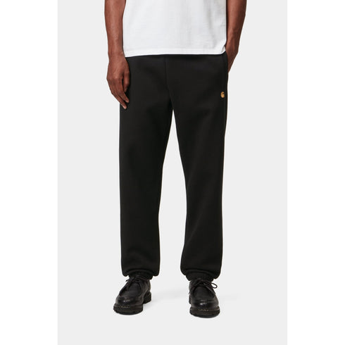 Carhartt WIP Chase Sweat Pant - Black / Gold - Streetart.fr