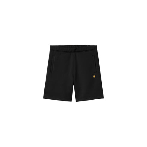 Carhartt WIP Chase Sweat - Short Black / Gold - Streetart.fr