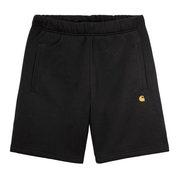 Carhartt WIP Chase Sweat Short - Black / Gold
