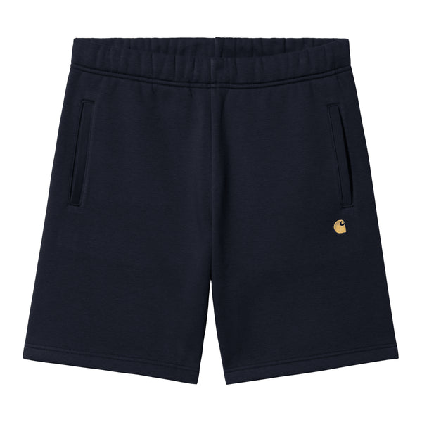 Carhartt WIP Chase Sweat Short - Dark Navy / Gold