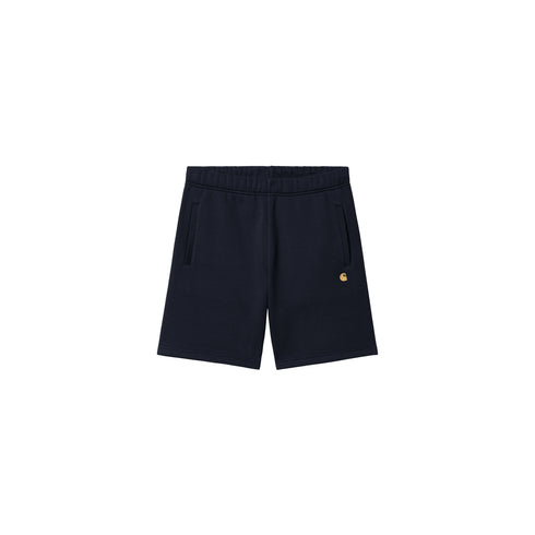 Carhartt WIP Chase Sweat Short - Dark Navy / Gold - Streetart.fr