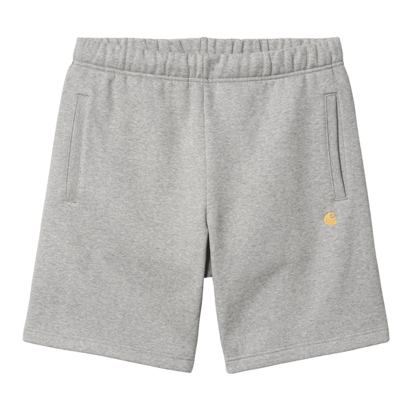 Carhartt WIP Chase Sweat Short - Grey Heather / Gold