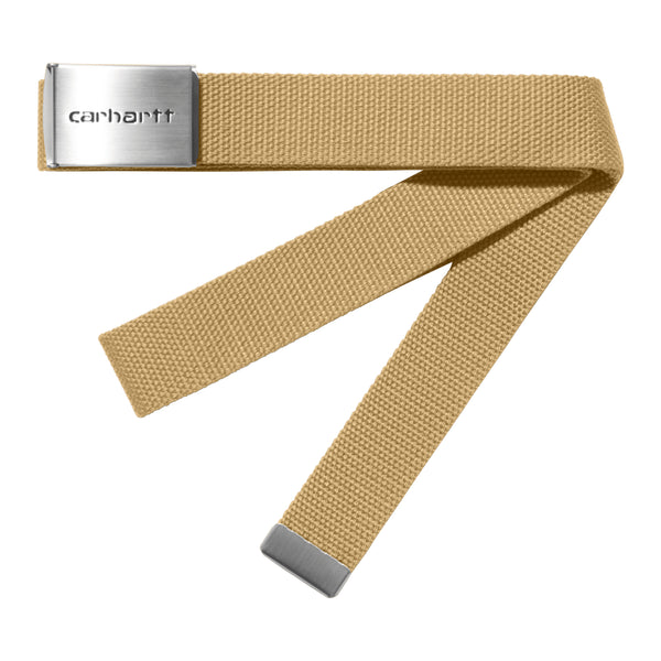 Carhartt WIP Clip Belt Chrome Bourbon — ceinture