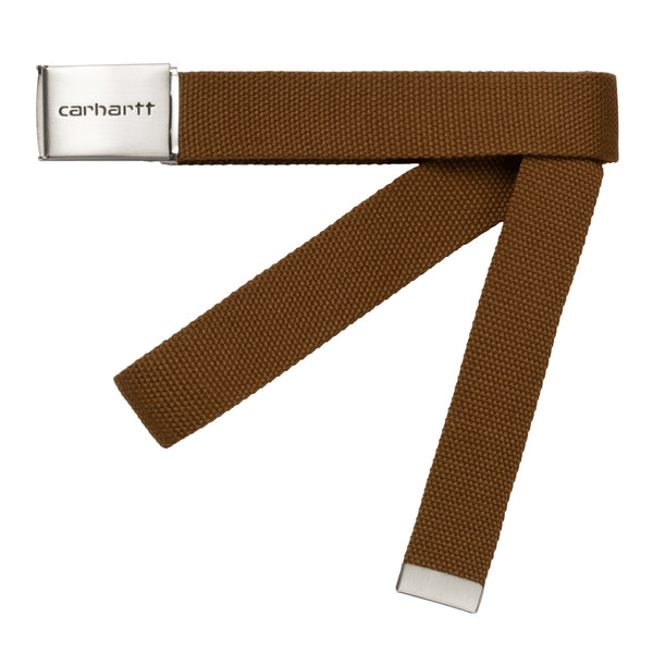 Carhartt WIP Clip Belt Chrome Hamilton Brown - Streetart.fr